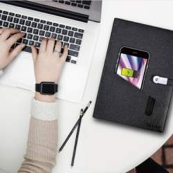 商談中も気づかれずにスマホを充電できる「充電ノート」が発売