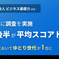 55,456名の社会人ビジネス基礎力診断テスト、すべてのカテゴリで “ゆとり世代”が1位に。