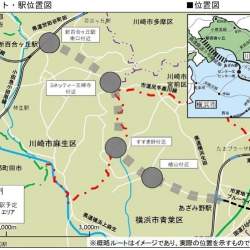 横浜市営地下鉄ブルーラインの延伸ルート・駅位置が決定!新駅は4駅、周辺のまちづくりの方向性は?