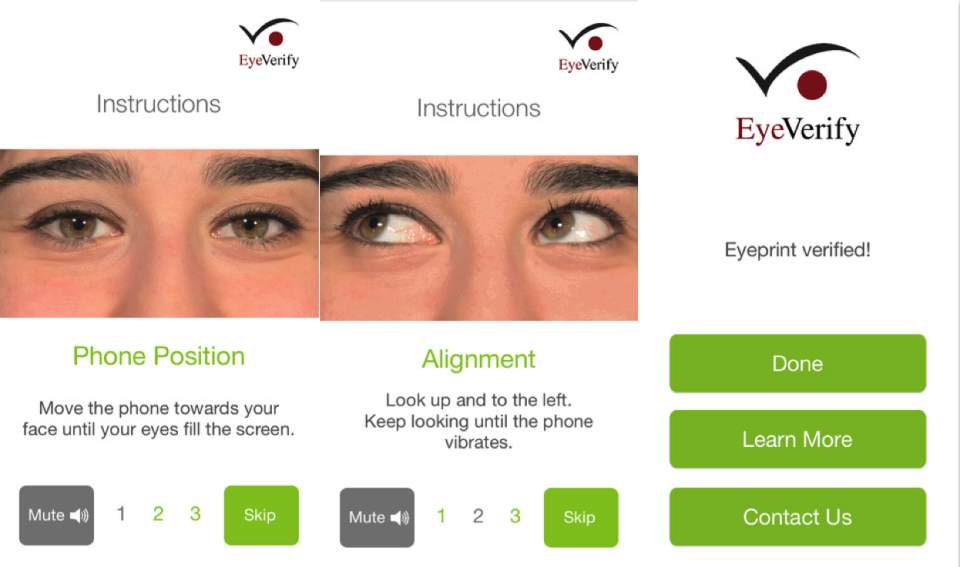 あなたのスマホでも眼認証ができる！？自分の目をパスワード代わりにするアプリ「EyeVerify」 2番目の画像