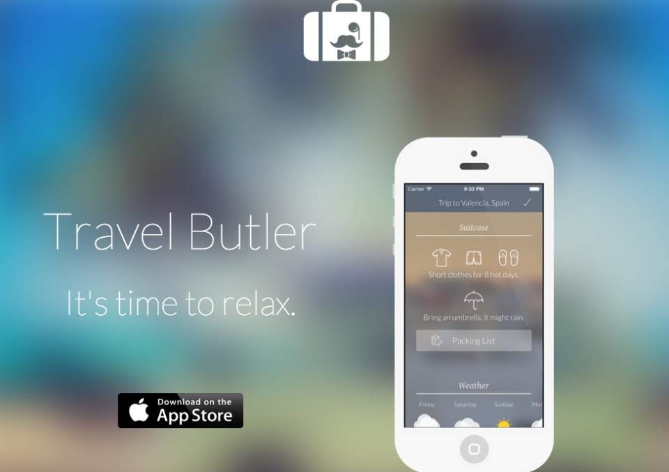 めんどくさがり必見！旅行先に合わせ自動で持ち物をリストにするアプリ「Travel Butler」 1番目の画像