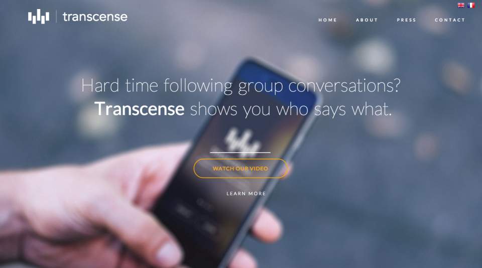耳が聞こえない人でも他人と会話できる、テクノロジーがあれば。「Transcense」 1番目の画像